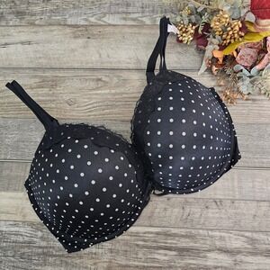 Victoria's Secret Black and White Polka Dot Bra